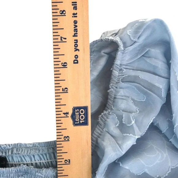 Meerokeety || Smocked Ballon Sleeve Midi Dress Cottagecore Milkmaid Baby Blue L - Picture 7 of 9